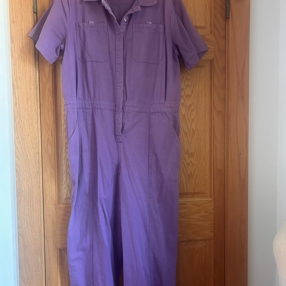 Back Beat Co. Purple Short Sleeve Jumpsuit - Picture 2 of 7